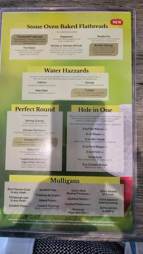 Sandhill Grill at Pinecrest Golf Course Menu image 3